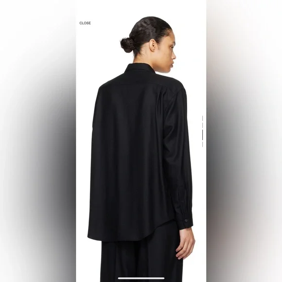 Auralee Wool Black Shirt - Picture 6 of 11